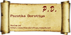 Pszotka Dorottya névjegykártya