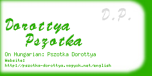 dorottya pszotka business card